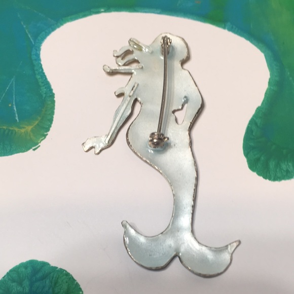 Mermaid enamel pin brooch 2.25” - Picture 3 of 7
